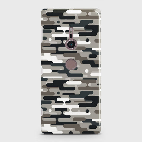Sony Xperia XZ3 Cover - Camo Series 2 - Black & Olive Design - Matte Finish - Snap On Hard Case with LifeTime Colors Guarantee