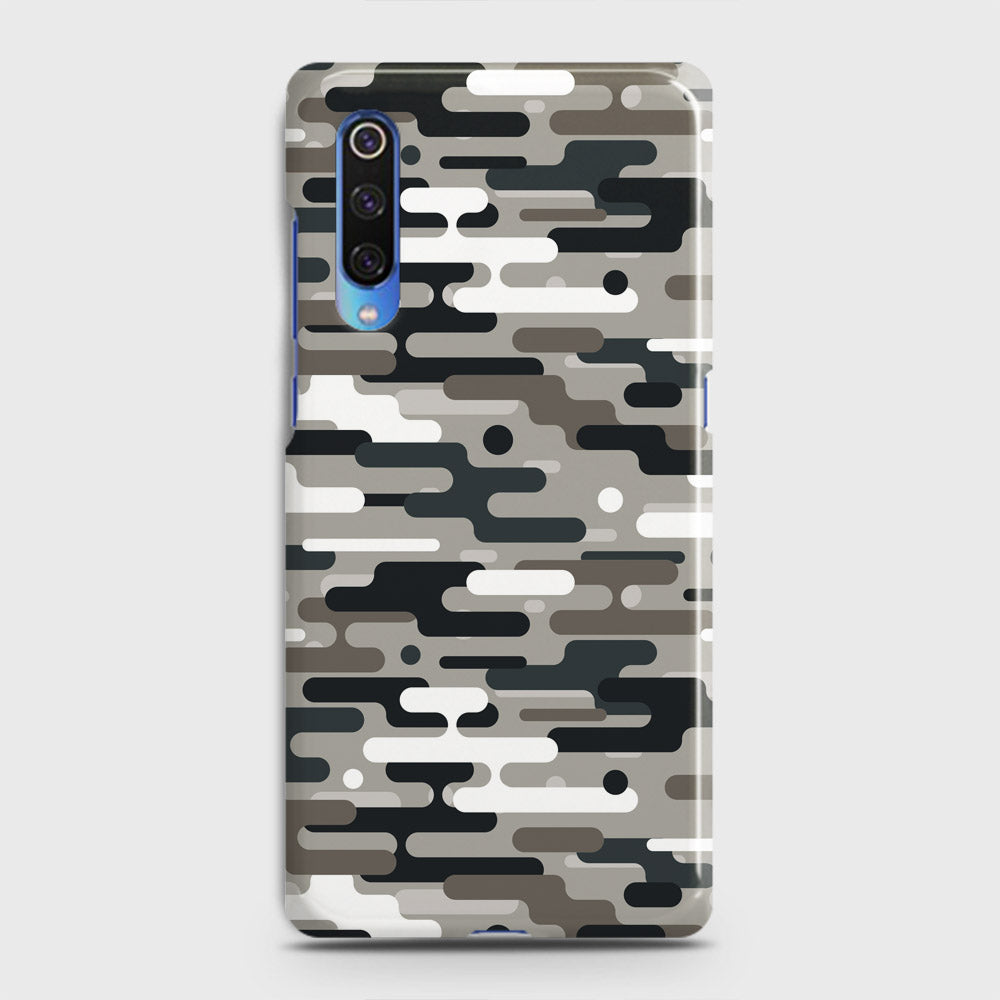 Xiaomi Mi 9 Cover - Camo Series 2 - Black & Olive Design - Matte Finish - Snap On Hard Case with LifeTime Colors Guarantee