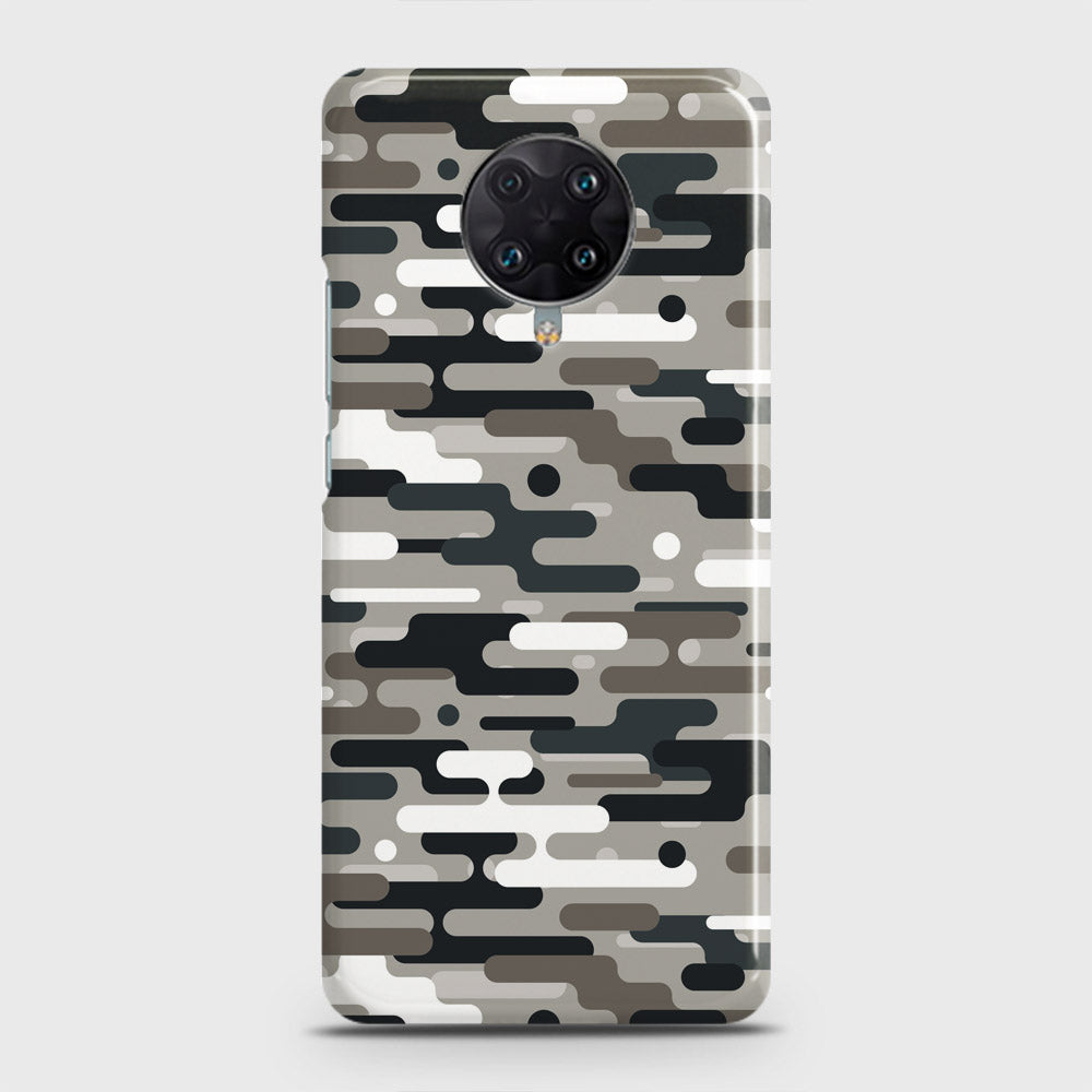Xiaomi Poco F2 Pro Cover - Camo Series 2 - Black & Olive Design - Matte Finish - Snap On Hard Case with LifeTime Colors Guarantee