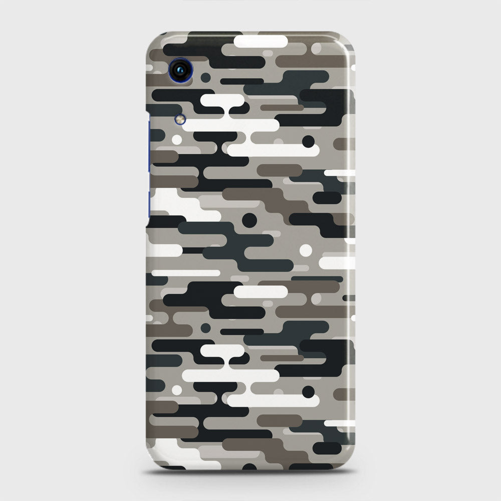 Honor 8A Without Sensor Cut Cover - Camo Series 2 - Black & Olive Design - Matte Finish - Snap On Hard Case with LifeTime Colors Guarantee