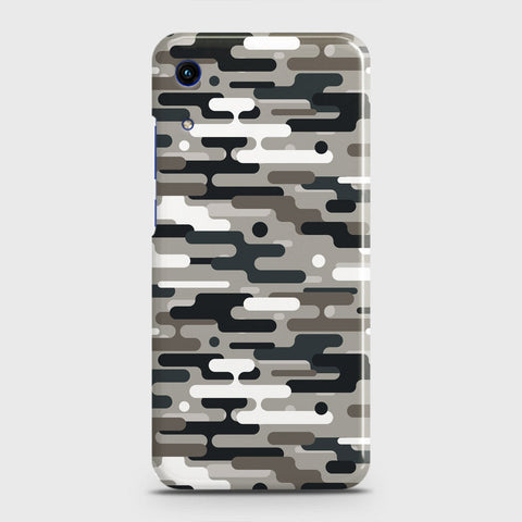 Honor 8A Without Sensor Cut Cover - Camo Series 2 - Black & Olive Design - Matte Finish - Snap On Hard Case with LifeTime Colors Guarantee