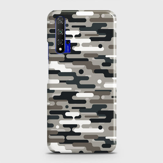 Honor 20 Cover - Camo Series 2 - Black & Olive Design - Matte Finish - Snap On Hard Case with LifeTime Colors Guarantee