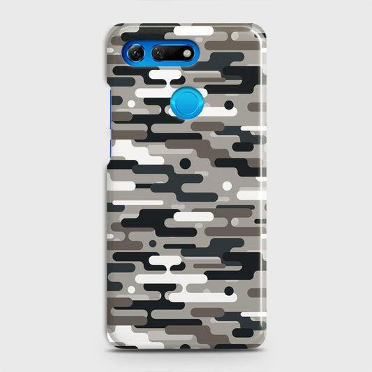 Huawei Honor View 20 Cover - Camo Series 2 - Black & Olive Design - Matte Finish - Snap On Hard Case with LifeTime Colors Guarantee