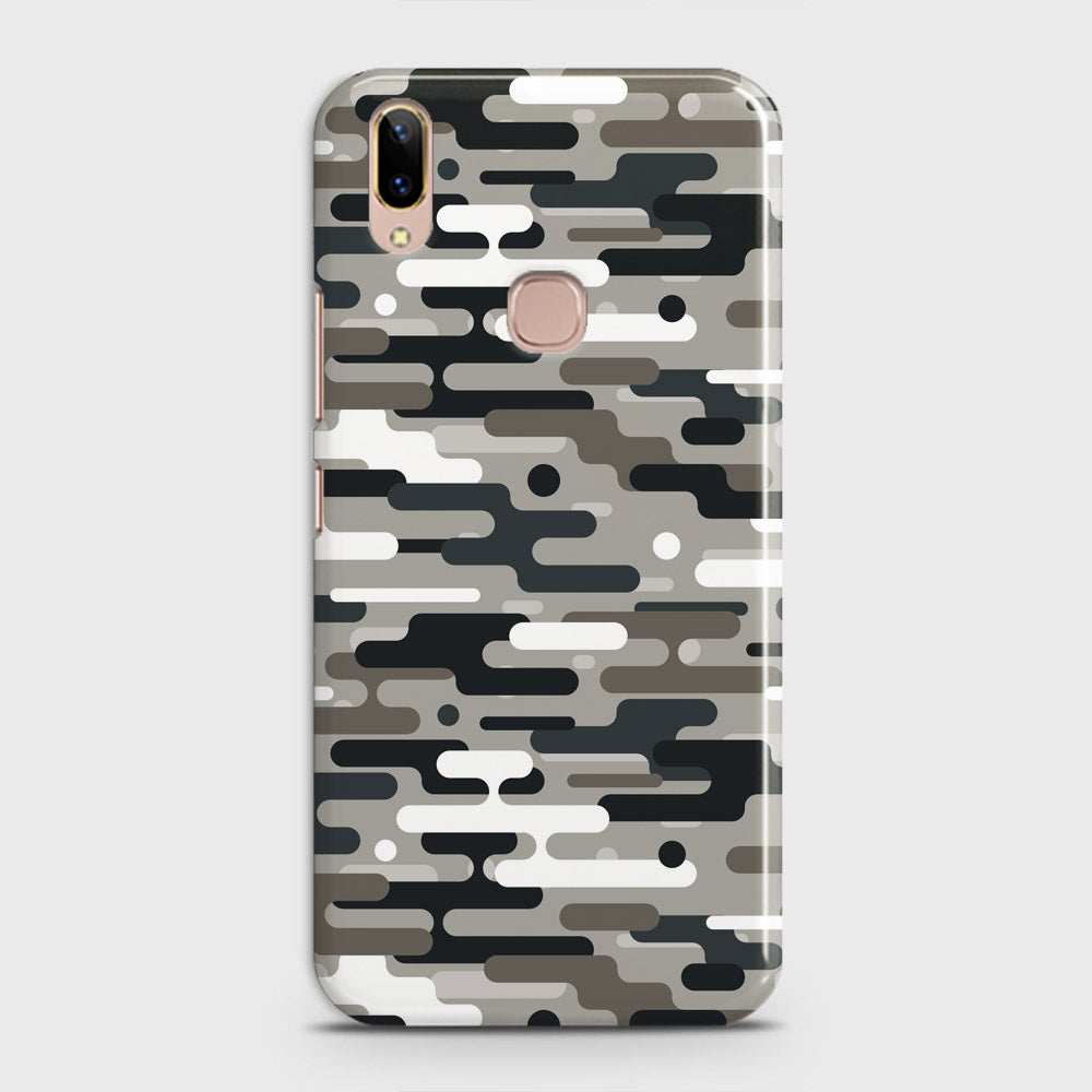 Vivo V9 / V9 Youth Cover - Camo Series 2 - Black & Olive Design - Matte Finish - Snap On Hard Case with LifeTime Colors Guarantee