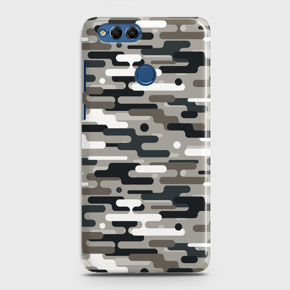 Huawei Honor 7X Cover - Camo Series 2 - Black & Olive Design - Matte Finish - Snap On Hard Case with LifeTime Colors Guarantee
