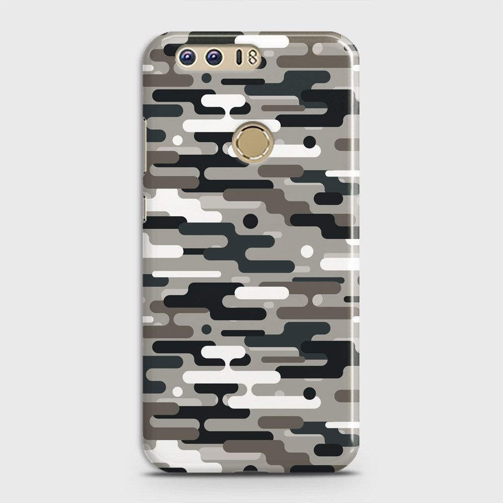 Huawei Honor 8 Cover - Camo Series 2 - Black & Olive Design - Matte Finish - Snap On Hard Case with LifeTime Colors Guarantee