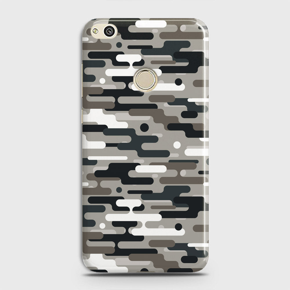 Huawei Honor 8 Lite Cover - Camo Series 2 - Black & Olive Design - Matte Finish - Snap On Hard Case with LifeTime Colors Guarantee