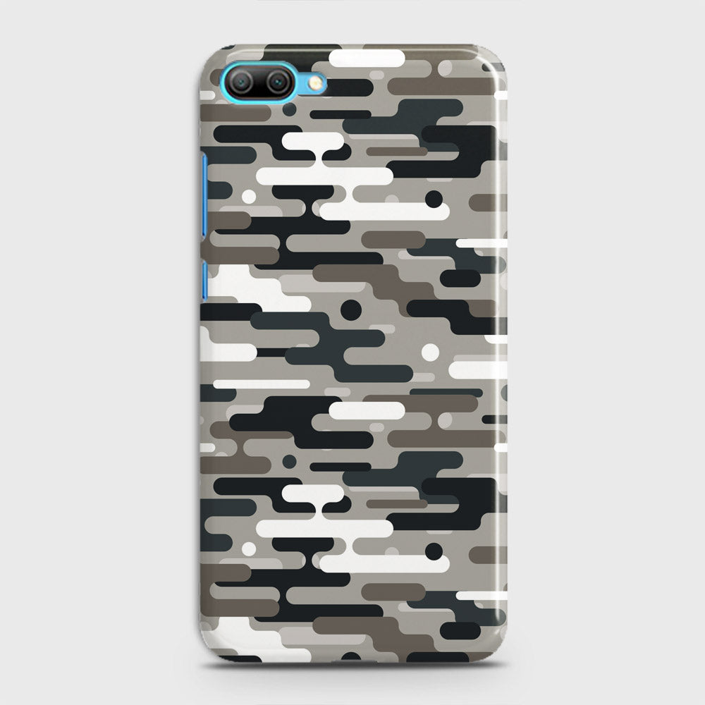 Huawei Honor 10 Lite Cover - Camo Series 2 - Black & Olive Design - Matte Finish - Snap On Hard Case with LifeTime Colors Guarantee