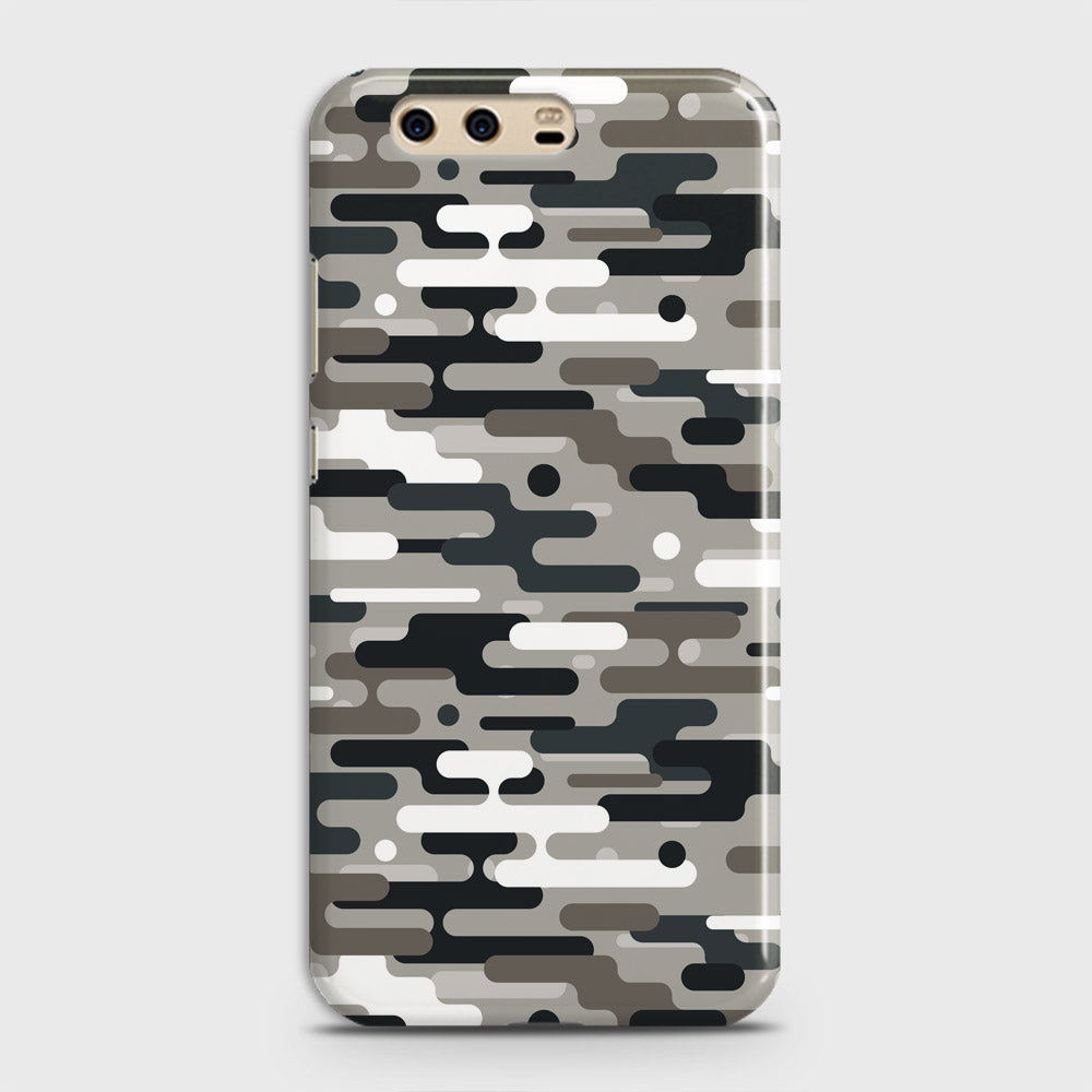 Huawei P10 Cover - Camo Series 2 - Black & Olive Design - Matte Finish - Snap On Hard Case with LifeTime Colors Guarantee