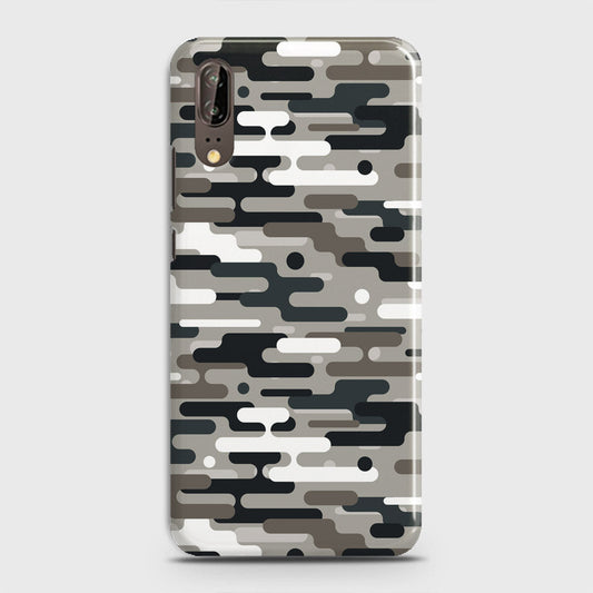 Huawei P20 Cover - Camo Series 2 - Black & Olive Design - Matte Finish - Snap On Hard Case with LifeTime Colors Guarantee