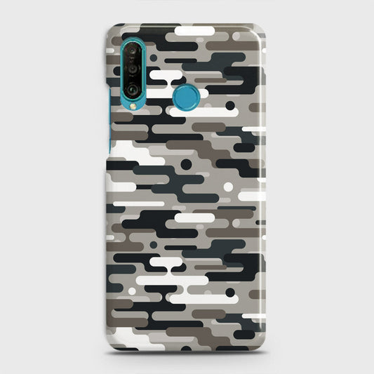 Huawei P30 lite Cover - Camo Series 2 - Black & Olive Design - Matte Finish - Snap On Hard Case with LifeTime Colors Guarantee