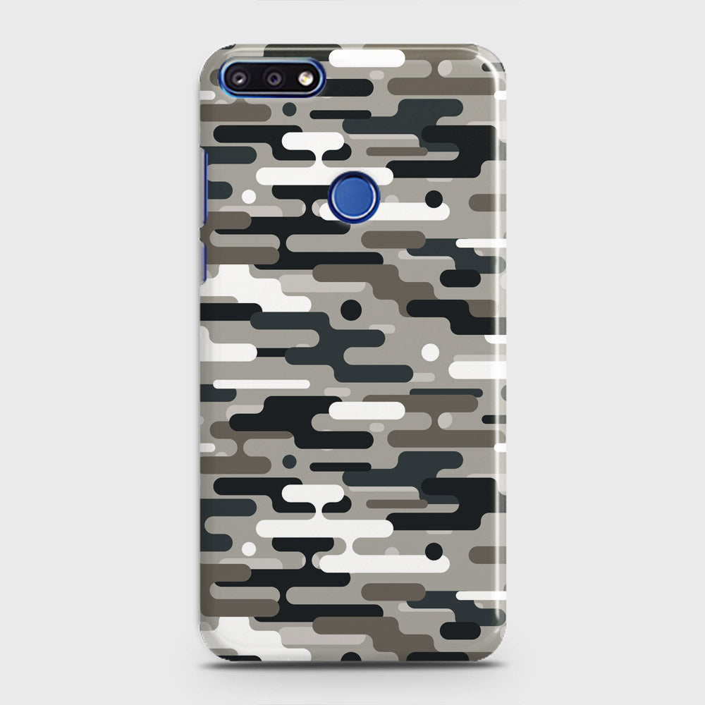 Honor 7A Cover - Camo Series 2 - Black & Olive Design - Matte Finish - Snap On Hard Case with LifeTime Colors Guarantee
