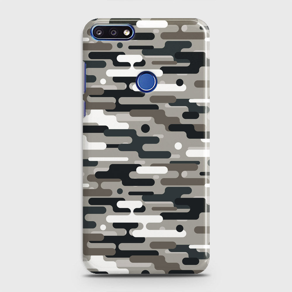 Huawei Honor 7C Cover - Camo Series 2 - Black & Olive Design - Matte Finish - Snap On Hard Case with LifeTime Colors Guarantee