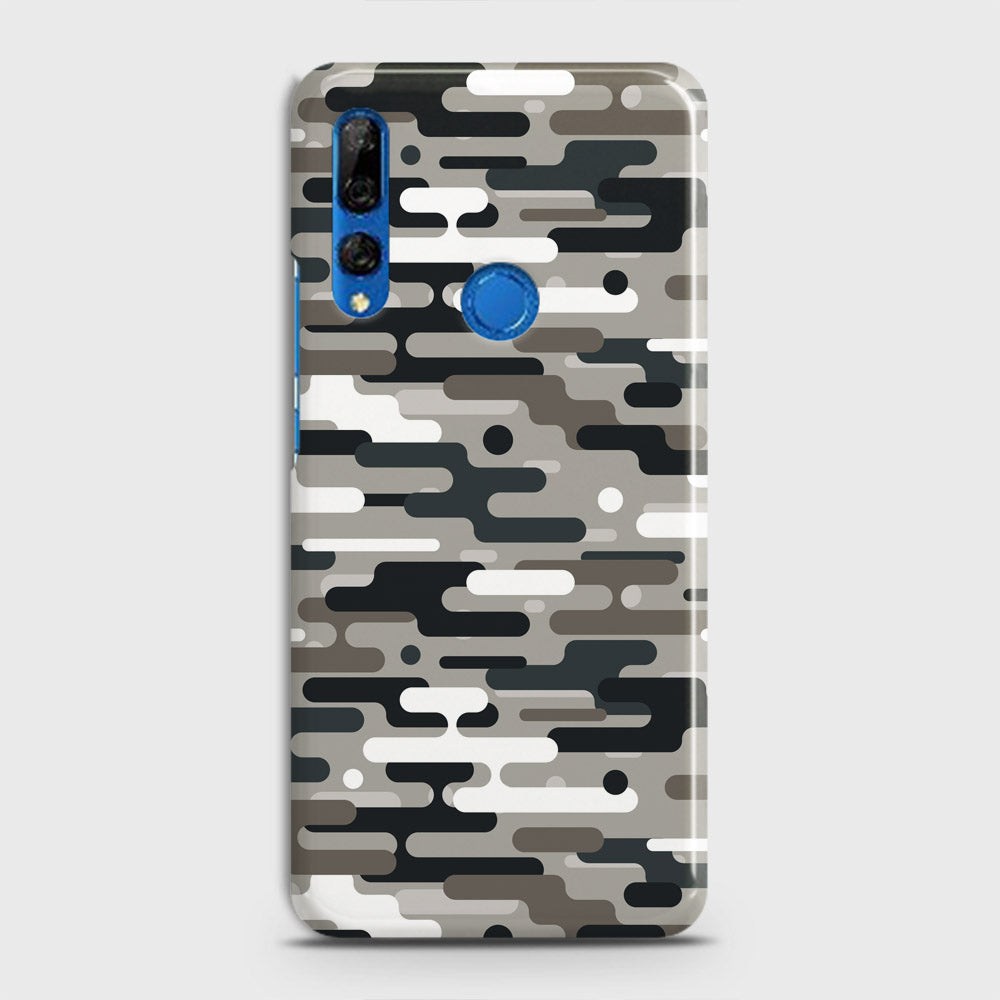Huawei Y9 Prime 2019 Cover - Camo Series 2 - Black & Olive Design - Matte Finish - Snap On Hard Case with LifeTime Colors Guarantee