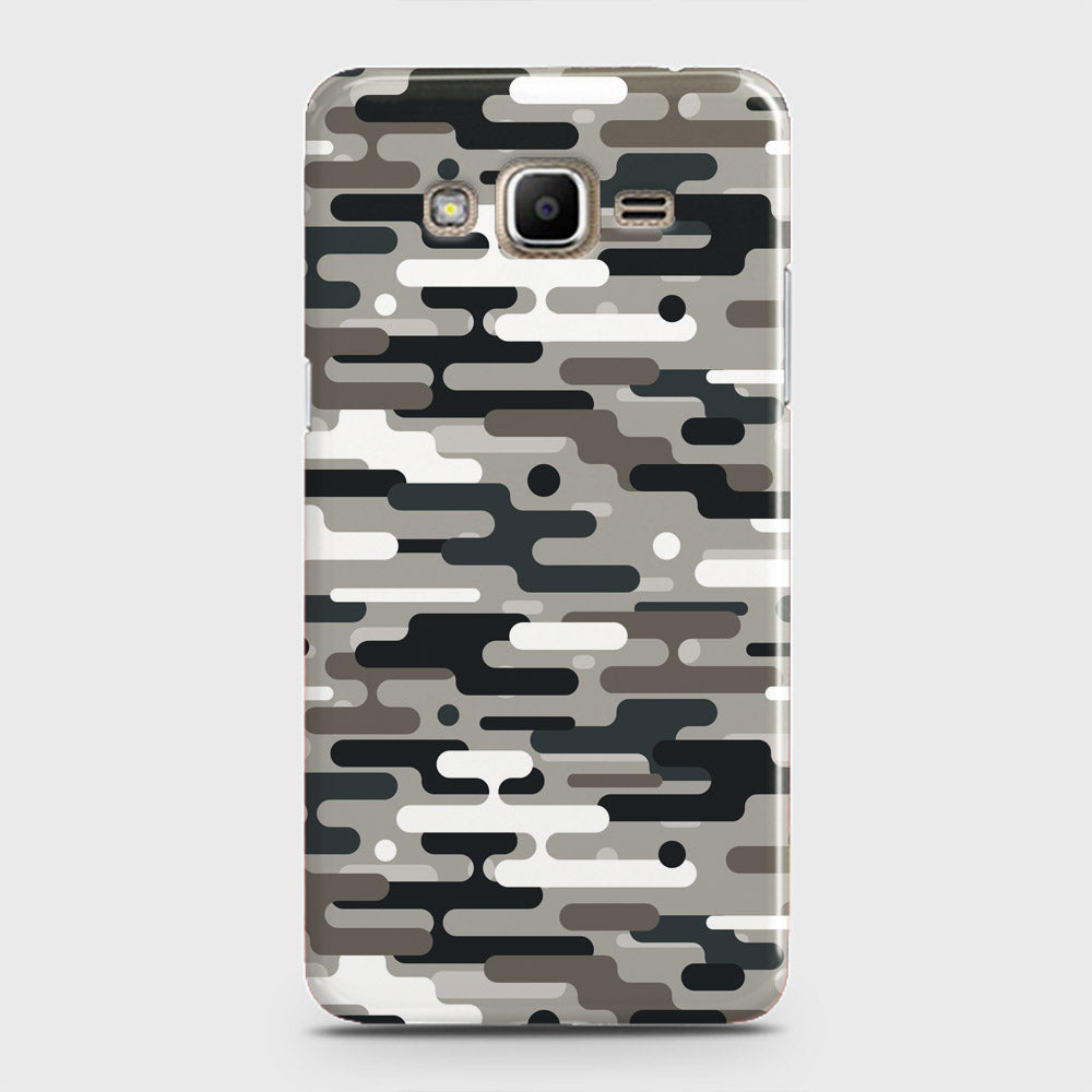 Samsung Galaxy J7 Core Cover - Camo Series 2 - Black & Olive Design - Matte Finish - Snap On Hard Case with LifeTime Colors Guarantee