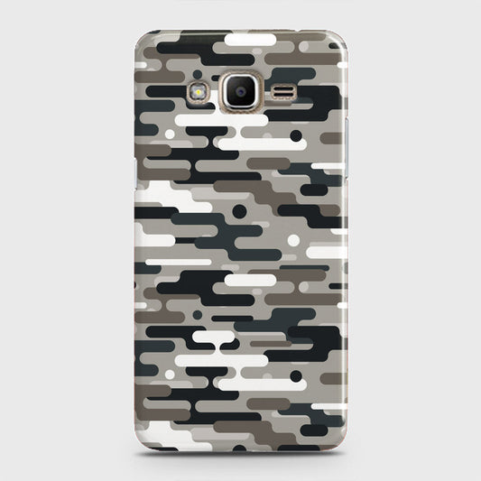 Samsung Galaxy J7 Core Cover - Camo Series 2 - Black & Olive Design - Matte Finish - Snap On Hard Case with LifeTime Colors Guarantee