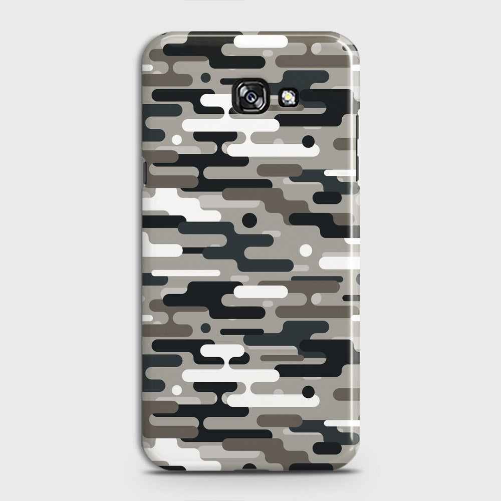 Samsung Galaxy A5 2017 Cover - Camo Series 2 - Black & Olive Design - Matte Finish - Snap On Hard Case with LifeTime Colors Guarantee