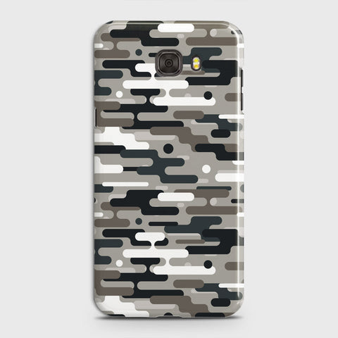 Samsung Galaxy C7 Cover - Camo Series 2 - Black & Olive Design - Matte Finish - Snap On Hard Case with LifeTime Colors Guarantee