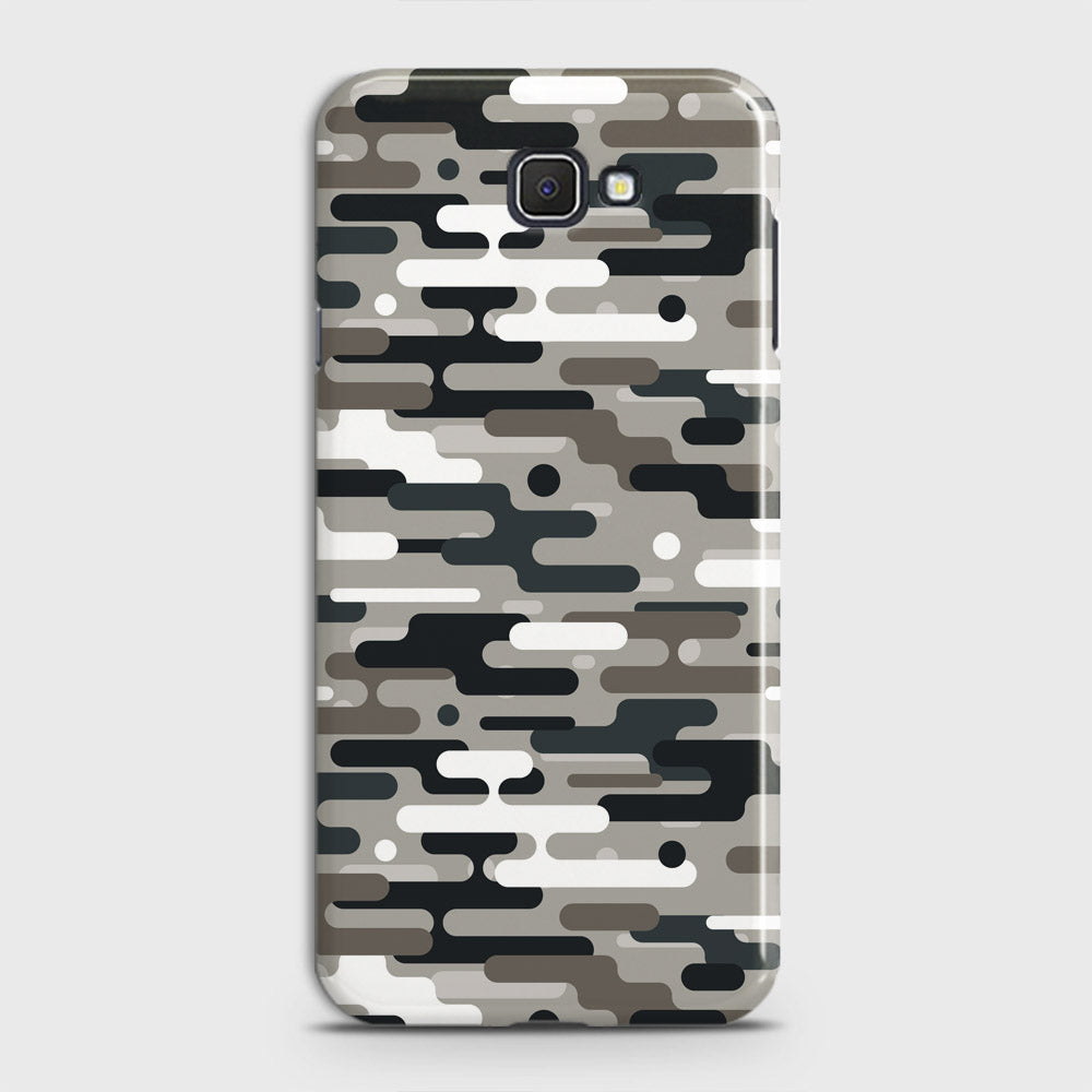 Samsung Galaxy J5 Prime Cover - Camo Series 2 - Black & Olive Design - Matte Finish - Snap On Hard Case with LifeTime Colors Guarantee