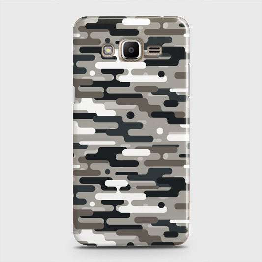 Samsung Galaxy J5 Cover - Camo Series 2 - Black & Olive Design - Matte Finish - Snap On Hard Case with LifeTime Colors Guarantee