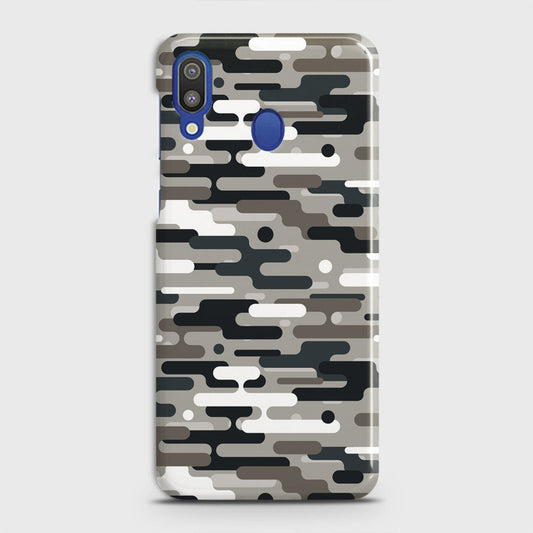 Samsung Galaxy M20 Cover - Camo Series 2 - Black & Olive Design - Matte Finish - Snap On Hard Case with LifeTime Colors Guarantee