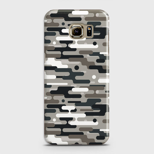 Samsung Galaxy S6 Cover - Camo Series 2 - Black & Olive Design - Matte Finish - Snap On Hard Case with LifeTime Colors Guarantee