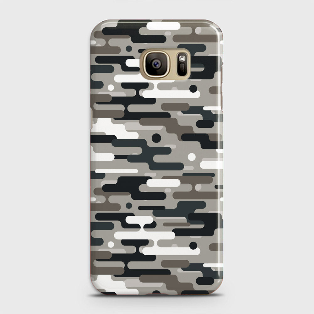 Samsung Galaxy S7 Edge Cover - Camo Series 2 - Black & Olive Design - Matte Finish - Snap On Hard Case with LifeTime Colors Guarantee