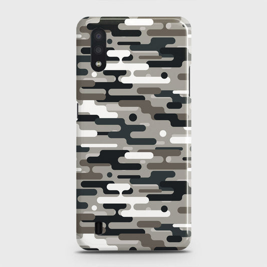 Samsung Galaxy A01 Cover - Camo Series 2 - Black & Olive Design - Matte Finish - Snap On Hard Case with LifeTime Colors Guarantee