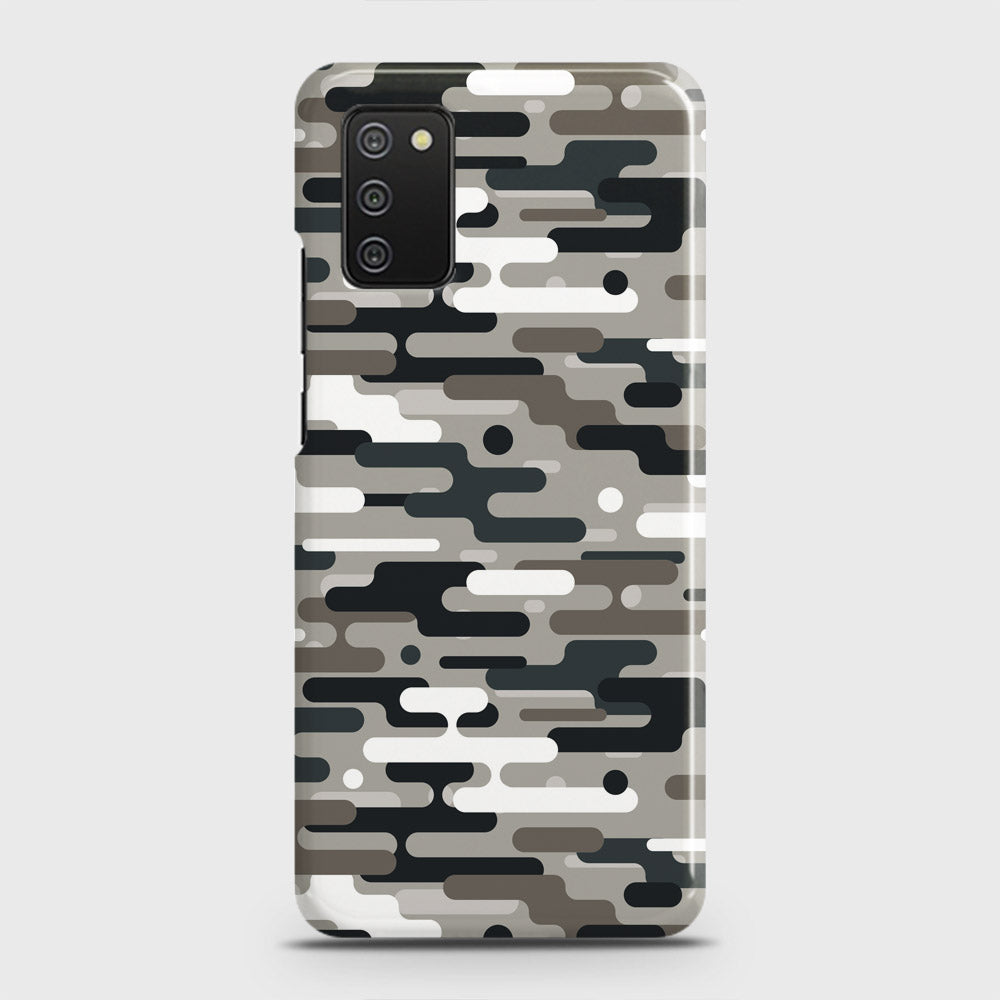 Samsung Galaxy A02s Cover - Camo Series 2 - Black & Olive Design - Matte Finish - Snap On Hard Case with LifeTime Colors Guarantee
