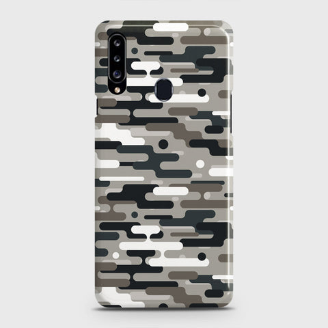 Samsung Galaxy A20s Cover - Camo Series 2 - Black & Olive Design - Matte Finish - Snap On Hard Case with LifeTime Colors Guarantee