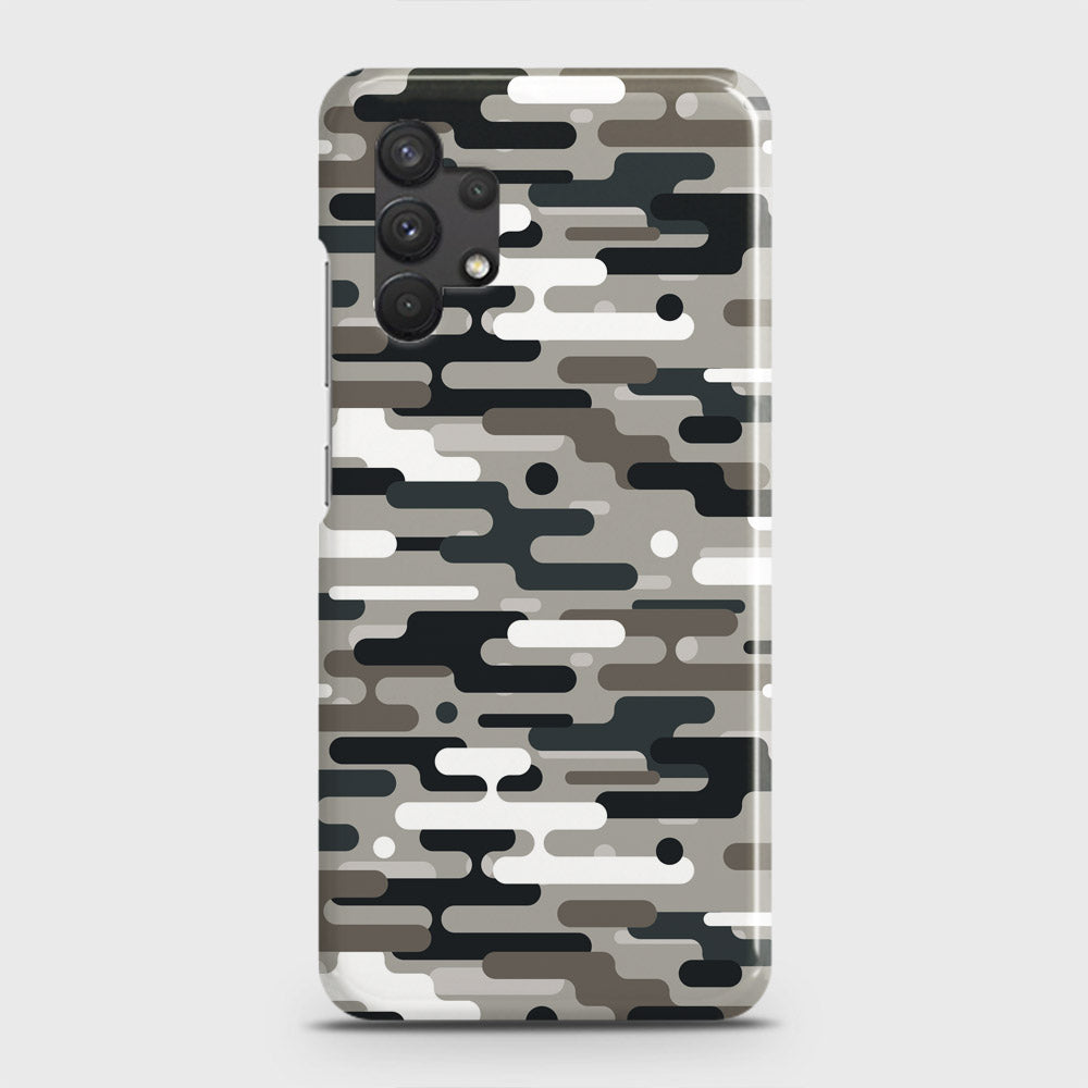 Samsung Galaxy A32 Cover - Camo Series 2 - Black & Olive Design - Matte Finish - Snap On Hard Case with LifeTime Colors Guarantee