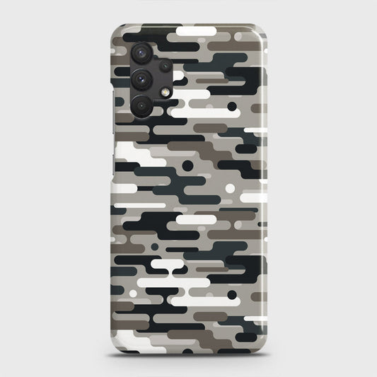 Samsung Galaxy A32 Cover - Camo Series 2 - Black & Olive Design - Matte Finish - Snap On Hard Case with LifeTime Colors Guarantee (Fast Delivery) (H)