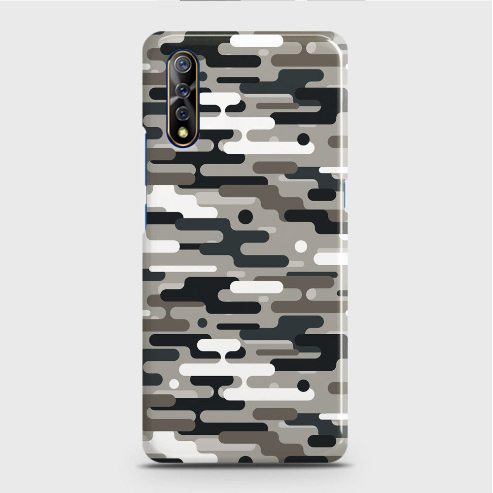 Vivo S1 Cover - Camo Series 2 - Black & Olive Design - Matte Finish - Snap On Hard Case with LifeTime Colors Guarantee
