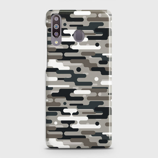 Samsung Galaxy M30 Cover - Camo Series 2 - Black & Olive Design - Matte Finish - Snap On Hard Case with LifeTime Colors Guarantee