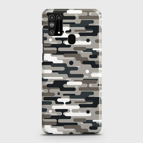 Samsung Galaxy M31 Cover - Camo Series 2 - Black & Olive Design - Matte Finish - Snap On Hard Case with LifeTime Colors Guarantee