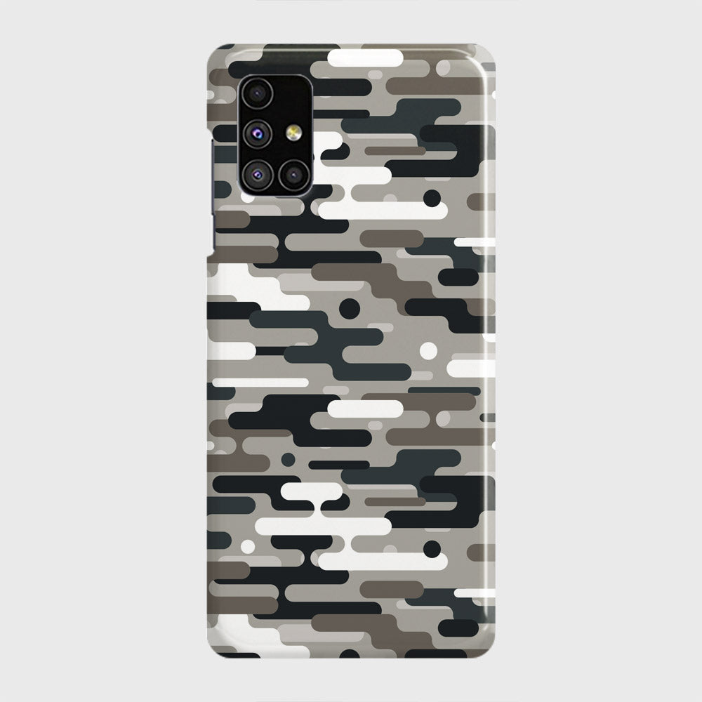 Samsung Galaxy M51 Cover - Camo Series 2 - Black & Olive Design - Matte Finish - Snap On Hard Case with LifeTime Colors Guarantee