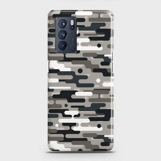 Oppo Reno 6 Pro 5G Cover - Camo Series 2 - Black & Olive Design - Matte Finish - Snap On Hard Case with LifeTime Colors Guarantee