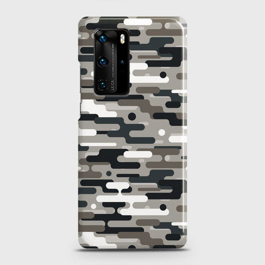Huawei P40 Pro Cover - Camo Series 2 - Black & Olive Design - Matte Finish - Snap On Hard Case with LifeTime Colors Guarantee