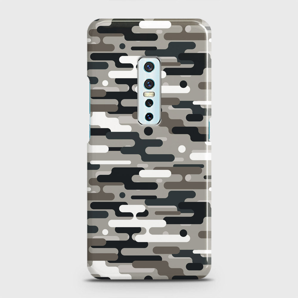 Vivo V17 Pro Cover - Camo Series 2 - Black & Olive Design - Matte Finish - Snap On Hard Case with LifeTime Colors Guarantee