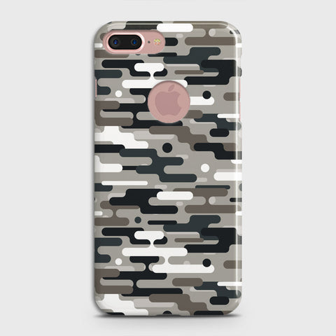 iPhone 8 / 7 Logo Cover - Camo Series 2 - Black & Olive Design - Matte Finish - Snap On Hard Case with LifeTime Colors Guarantee