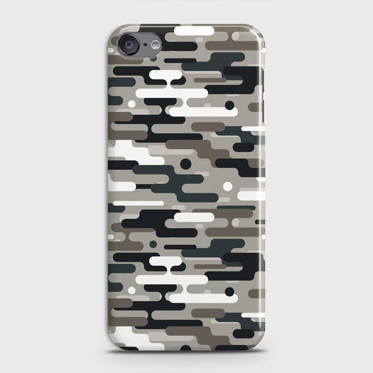 iPod Touch 6 Cover - Camo Series 2 - Black & Olive Design - Matte Finish - Snap On Hard Case with LifeTime Colors Guarantee