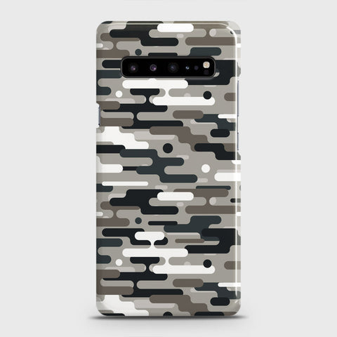 Samsung Galaxy S10 5G Cover - Camo Series 2 - Black & Olive Design - Matte Finish - Snap On Hard Case with LifeTime Colors Guarantee
