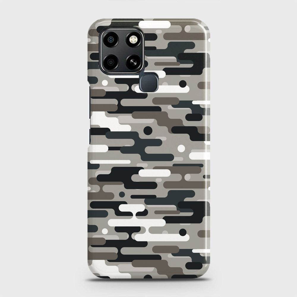 Infinix Smart 6 Cover - Camo Series 2 - Black & Olive Design - Matte Finish - Snap On Hard Case with LifeTime Colors Guarantee