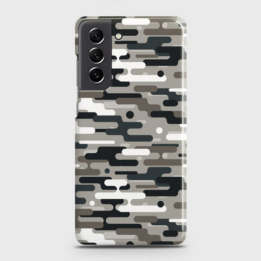 Samsung Galaxy S21 FE 5G Cover - Camo Series 2 - Black & Olive Design - Matte Finish - Snap On Hard Case with LifeTime Colors Guarantee