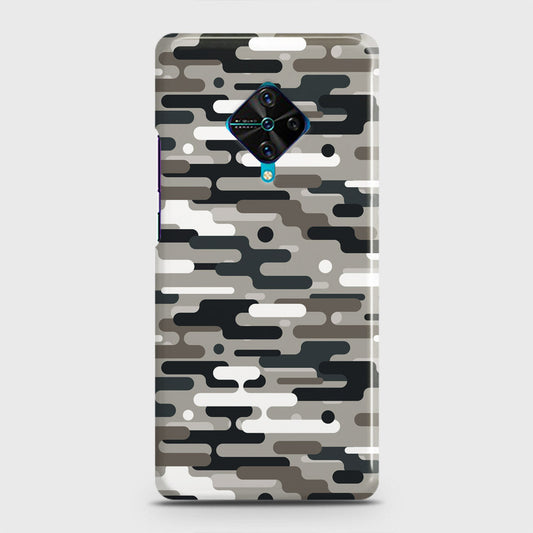 Vivo S1 Pro  Cover - Camo Series 2 - Black & Olive Design - Matte Finish - Snap On Hard Case with LifeTime Colors Guarantee