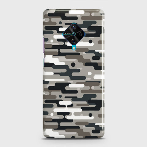 Vivo S1 Pro  Cover - Camo Series 2 - Black & Olive Design - Matte Finish - Snap On Hard Case with LifeTime Colors Guarantee