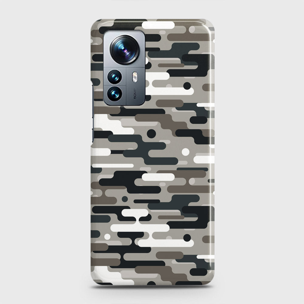 Xiaomi 12 Pro Cover - Camo Series 2 - Black & Olive Design - Matte Finish - Snap On Hard Case with LifeTime Colors Guarantee