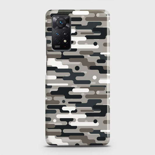 Xiaomi Redmi Note 11S Cover - Camo Series 2 - Black & Olive Design - Matte Finish - Snap On Hard Case with LifeTime Colors Guarantee