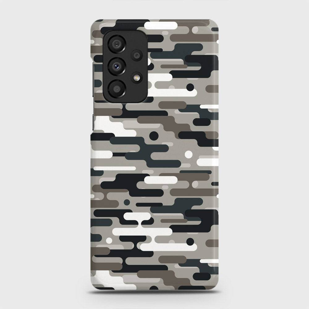 Samsung Galaxy A73 5G Cover - Camo Series 2 - Black & Olive Design - Matte Finish - Snap On Hard Case with LifeTime Colors Guarantee