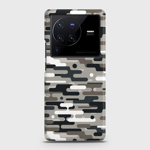 Vivo X80 Cover - Camo Series 2 - Black & Olive Design - Matte Finish - Snap On Hard Case with LifeTime Colors Guarantee